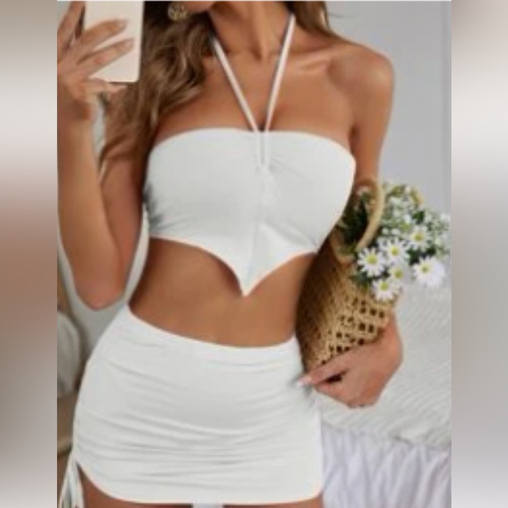 Shein Skirt Set in *LIGHT PINK NOT WHITE*